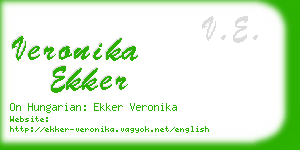 veronika ekker business card